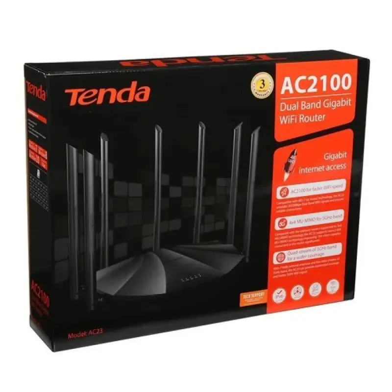 تيندا موزع tenda AC23 جيجابيت سلكي AC2100