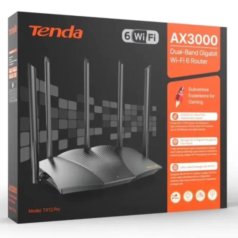 موزع تيندا TX12 AX3000 يدعم WIFI6